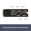 Vantec M.2 PCIe Gen3x2 B+M Key to 5 Ports SATA