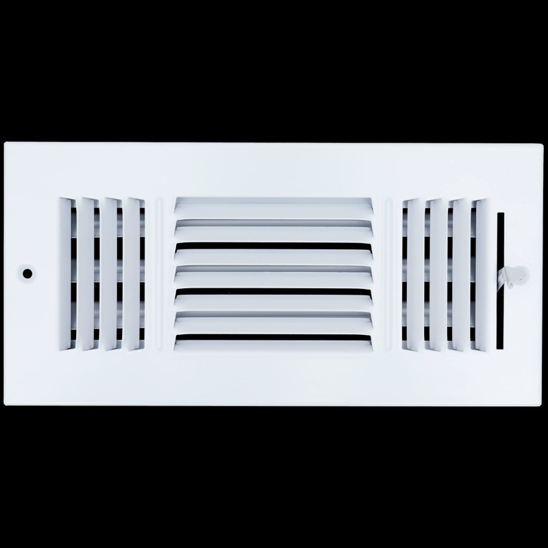 Fits 10x4 Duct Opening 3 Way Steel Air Supply Diffuser