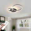 O'NEELDY Modern Dimmable LED Flush Mount Ceiling Light Remote Control