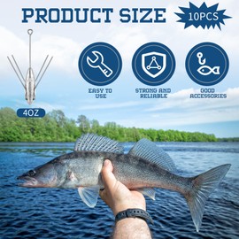 JellyArch Sputnik Sinker Fishing Equipment Long Tail Fishing Weights Saltwater Surf Casting Sinkers Catfish Beach Spider Weights for Surfing catfishing Ocean Sea Sand(4oz,10pcs)