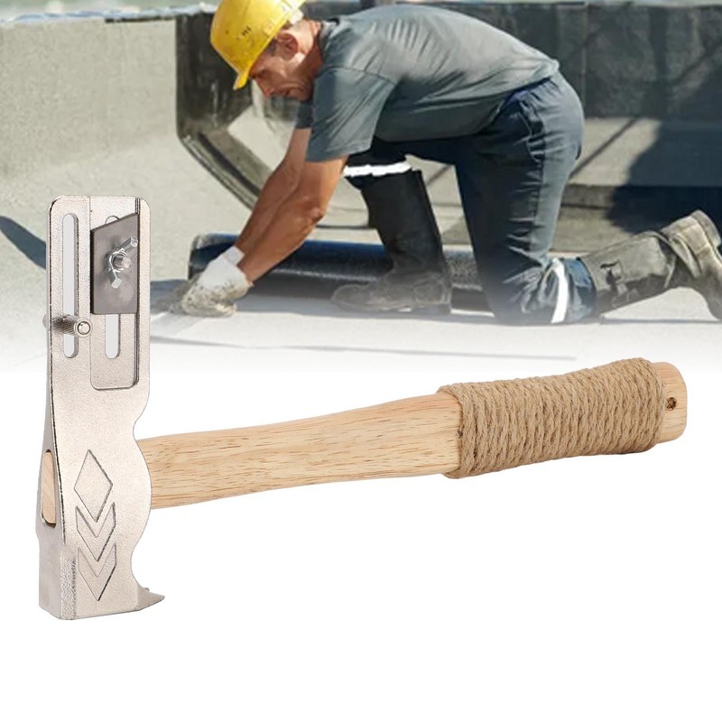 Magnetic Roofing Hammer, Multifunctional Magnet Roofing Hatchet with Wood Handle,