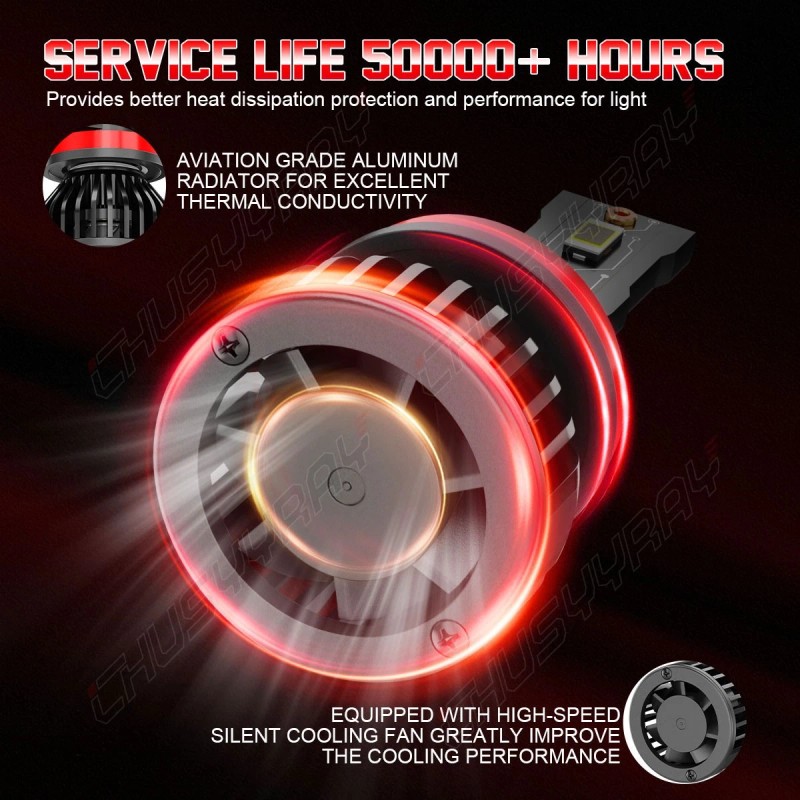 CHUSYYRAY For Chevy Impala 2006 2007 2008-2013 Combo 4X 6000K