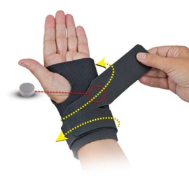 Comfort Cool Ulnar Booster Support Provides Compression for Ulnar Sided Wrist Pain. TFCC Tear Triangular Fibro-Cartilage Complex Injuries, Tendonitis or Repetitive Use Injury. Right Medium in Black