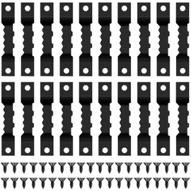 Caianwin 20 Pcs Sawtooth Picture Hangers with Screws, Small Picture Hanging Hooks Solutions for Hanging Canvas Photos Frame Paintings Artwork Clock(Black)