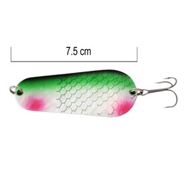 SEABUZZ Indicator Set 26.5 g/7.5 cm - Pike & Perch & Zander Fishing Lure - Metal Spoon Hard Bait with Treble Hook - Spinner Fishing Sport Set - Fishing Spoon - Pike Bait - Bass Bait - Bait Set (GRB)