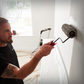 Maverick 423 Series V 9 inch 1.75" dia Paint Roller Cover Professional 15MM Sleeve Microfibre Semi-Smooth Grey