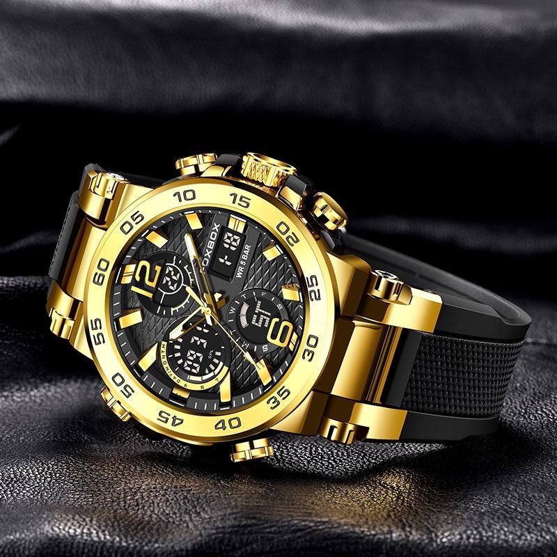 LIGE FOXBOX Men's Fashion Sport Watch with Waterproof Calendar Springtok