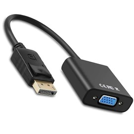 EZONEDEAL DisplayPort to VGA Adapter, Gold-Plated Display Port DP to VGA 1080P Converter,Male to Female Connector for Computer, Desktop, Laptop, PC, Monitor, Projector, HDTV