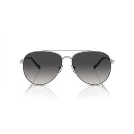Vogue Eyewear Men's VO4290S Aviator Sunglasses, Silver/Grey Gradient, 60 mm