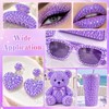 Light Purple AB Rhinestones Kit, Flatback Resin Gems for Bedazzling