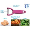 Peeler, Potato Peeler with Stainless Steel Blades, Hand Peeler, Pink
