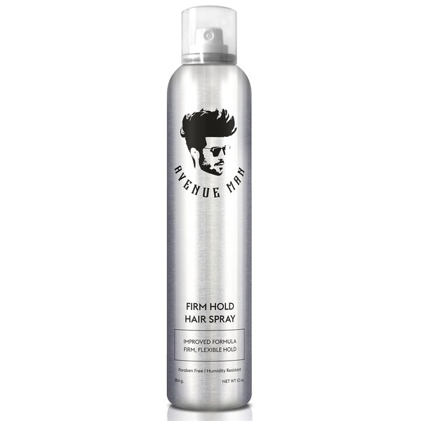 Avenue Man Firm Hold Hairspray (10.0 oz) - Styling Hair Products For Men - Strong Hold Thickening Hair Spray with Herbal Extracts - Paraben-Free - Made in the USA