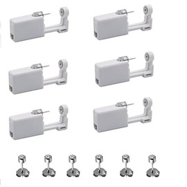 Pimoys 6pcs Painless Ear Piercing Gun Disposable Safety Asepsis Piercing Tool Kit with Ear Studs