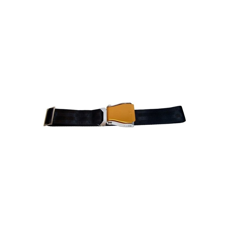 Skybelt Airplane Belt Gold - Silver/Black Trouser Belt Adjustable Length,