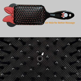 Minnie hair brush, detangling brush suitable for curls and long hair of women, men and children, scalp massage brush, all-round brush hair for daily hair styling - without pulling