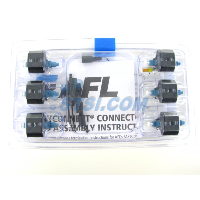 AFL FAST-LC-SM-6 FastConnect LC SM OS2 Fiber Optic Connector, 6-Pack