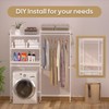 Cozivolife Over The Washer and Dryer Storage Shelf Bamboo,5 Tiers
