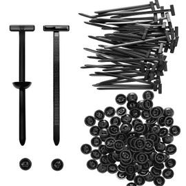 100PCS Nylon Universal Cable Tie Buckle, Heavy Duty Self-Locking Nylon Zip Ties Holder, Plastic Cable Ties Tool Fasteners UV-Resistant Zipties for Car Fender Trunk Repair, Wire Bundling, Home & Garage