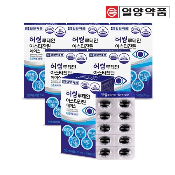 Ilyang Pharmaceutical Awesome Lutein Astaxanthin Hematococcus Ace 6 boxes 6 months supply, single option / 일양약품 어썸 루테인 아스타잔틴 헤마토코쿠스 에이스 6박스 6개월분, 단일옵션
