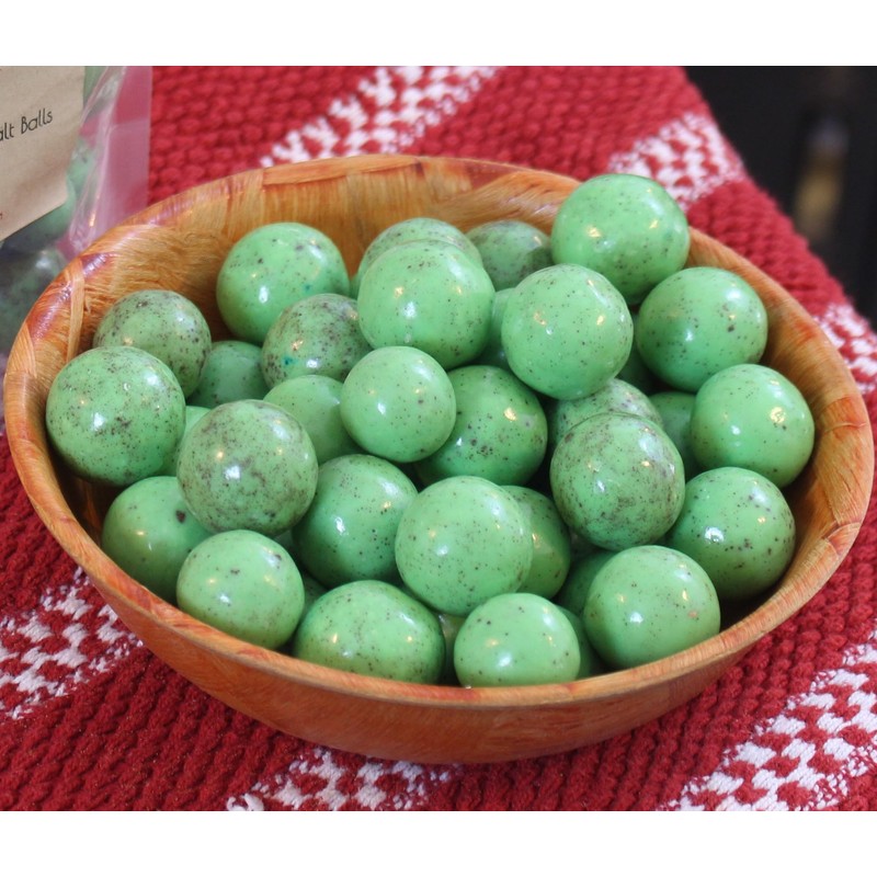 Kauffman Orchards Green Mint Chocolate Malt Balls, 14 Ounce Bag