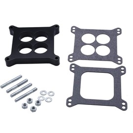 1 SET Black Carb spacers 1" Tall Ported Phenolic Carburetor Spacer Compatible with Holley 4150/4160 4bbl. SBC BBC Carb