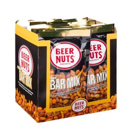 BEER NUTS Original Bar Mix - 12-Count 3.25oz Single Serve Bags, Pretzels, Cheese Sticks, Sesame Sticks, Roasted Corn Nuts, and Original Peanuts