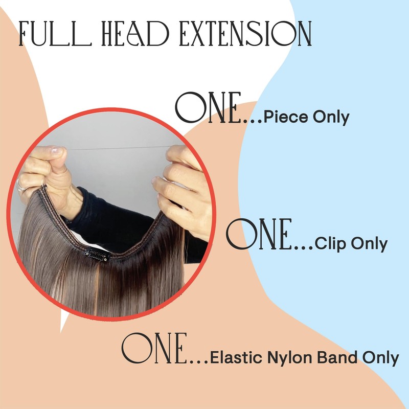 CAISHA 50cm 1 Tresse Extension mit Gummiband Extensions Haarverlängerung Haarteil