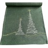 khevga Table Runner Tablecloth Christmas Modern in Grey with Embroidery