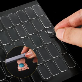 500pcs Clear Sticky Tack Putty, Removable Gel Glue Putty Double Sided Adhesive dots 0.79"x0.39" Strong Adhesive Putty Dots Mounting Putty for Wall Hanging Pictures Poster Museum Card Crafts