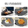 Gas IH Compatible Griddle, Aluminum 11.8 inches (30 cm), Black,