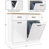 GarveeHome Double Tilt Out Trash Cabinet, Hidden Trash Storage Cabinet