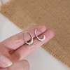 Tiny Pull Through Earrings Small Teardrop Hoop Earrings 925 Sterling