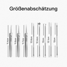 Blackhead Remover 10 Pieces, comedone Squeezer, Stainless Steel Blackhead Removal Set, Suitable for Removing blackheads, pimples and Whiteheads on The Nose