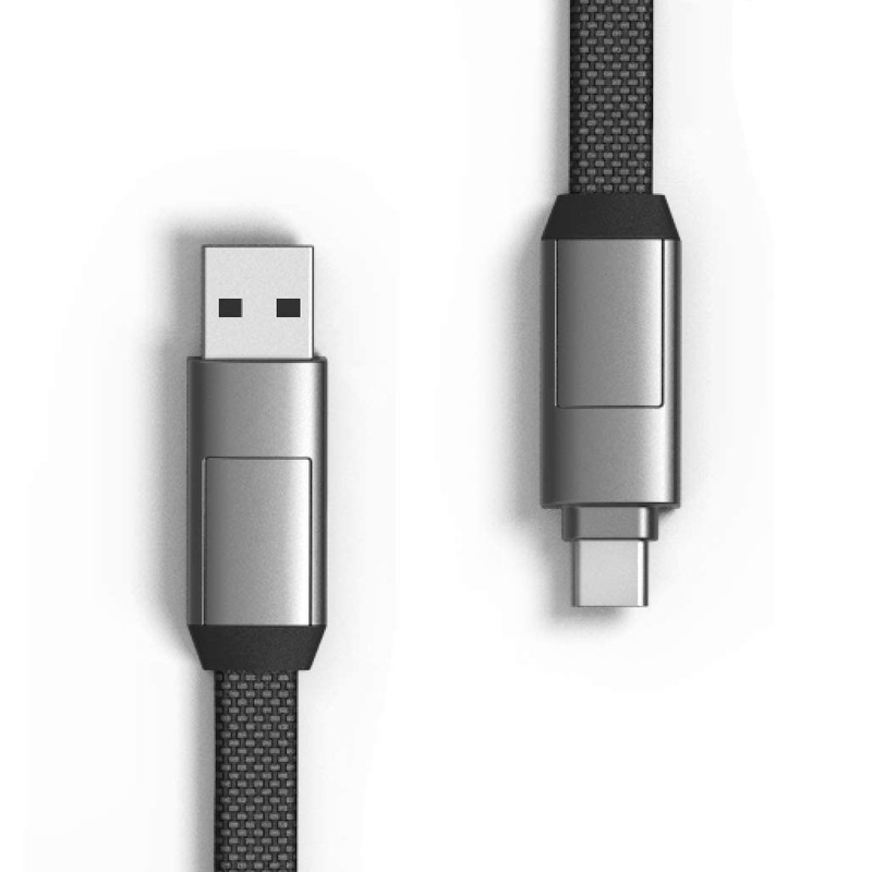 inCharge 6 MAX - 6in1 Keyring Cable - Mercury Grey
