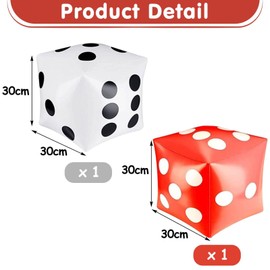 HINFHI 2 Pieces Of Creative Inflatable Dice, Game Accessories, Party Supplies, Party Interactive Toys, Game Props.