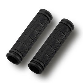 1 Pair 120 mm Ergonomic Bicycle Grips, Black Non-Slip Soft Rubber, Bicycle Handlebar Grips 30 mm, for MTB, Road Bike, Trekking Bike, City Bike, BMX