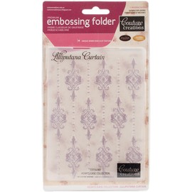 Couture Creations Hearts Ease Frame Embossing Folder, 21.1 x 11.9 x 0.7 cm, Transparent