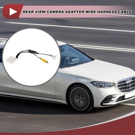 HEROFFIX 1 Pcs Reverse Camera Rear View Camera Adapter Wire Harness Cable for Toyota Front Reverse Backup Camera Wiring Harness White Metal