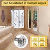 Adjustable 30-45 inches Curved Shower Curtain Rod, Premium Stainless Steel
