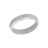 Modern Solid Sterling Silver Rock Satin 4mm Wedding Band (Size
