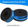 Kaberalty KST-120X String Trimmer Replacement Line 20ft 0.065" Compatible with