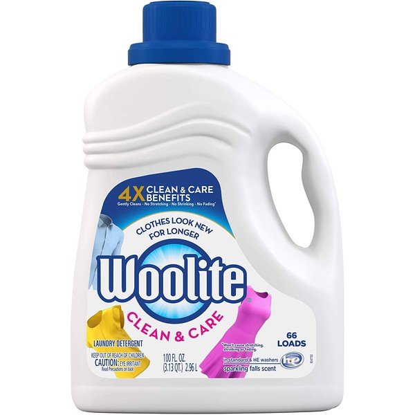 Woolite Gentle Cycle Liquid Laundry Detergent, 66 Loads, Regular & HE Washers, Sparkling Falls Scent (Pack of 2)