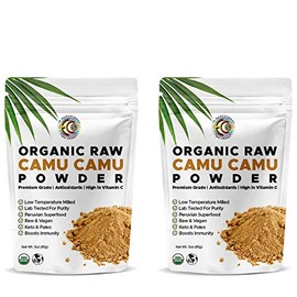 Earth Circle Organics Premium Camu Camu Powder - Organic Berry Powder | High in Vitamin C, Antioxidants, Raw, Vegan | Purest Source (2 Pack)