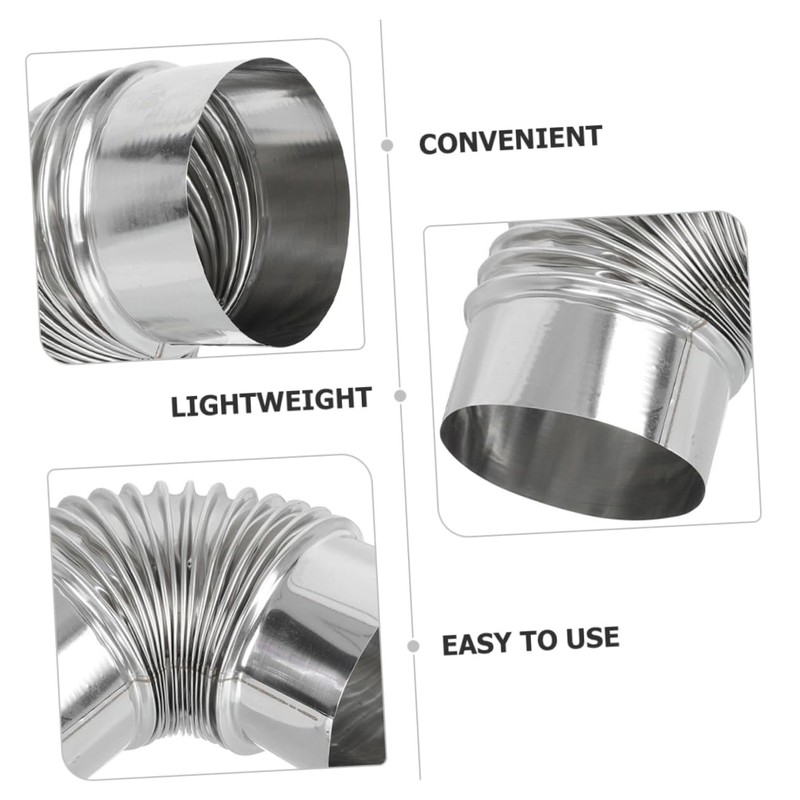 COHEALI 3pcs Stainless Steel Chimney Elbow Flue for Wood Stove