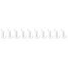 Hikari Light Resin Hooks for Punching Boards, White, Pack of