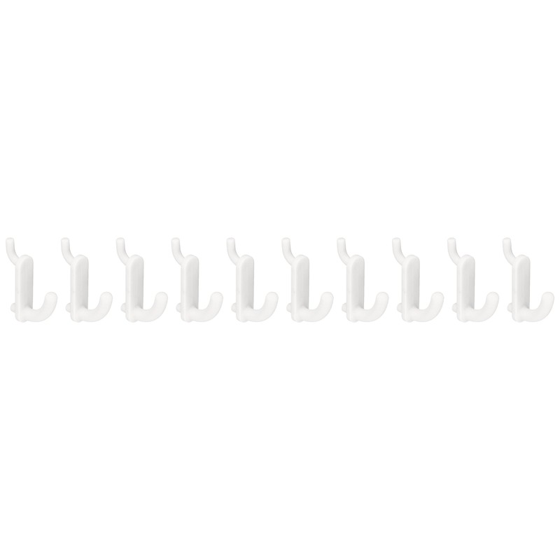 Hikari Light Resin Hooks for Punching Boards, White, Pack of