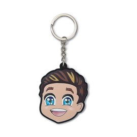 Mercedes AMG Petronas F1 George Russell Caricature Keyring - Blue