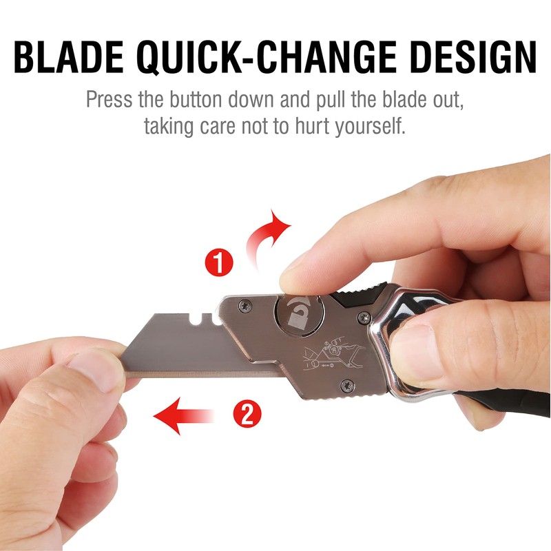 Olympia Tools 33-125 Turbofold Stainless Steel Utility Knife