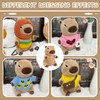 Yunlaishaocer Capybara Kuscheltier, 25cm Capybara Plüschtier Set mit Kleidung Tasche