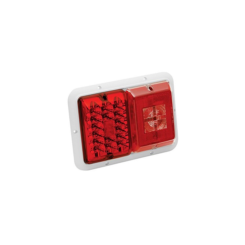 Bargman 47-84-540- Taillight Horizontal Mount with Red LED, Incandescent Backup